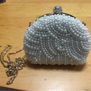 Jessica pearl clutch purse